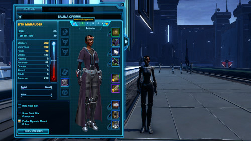 An image of the Currently Equipped Gear tab in the Character Sheet window.